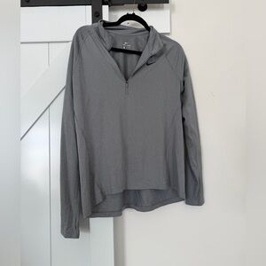 Nike Heather Gray Long Sleeve Top